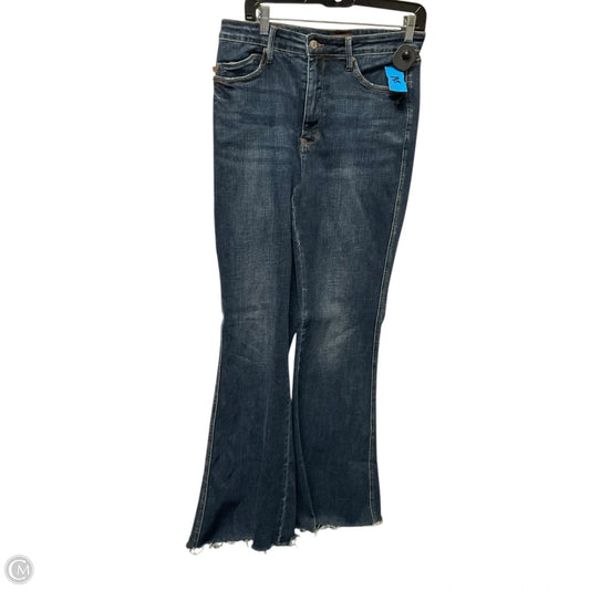 Jeans Flared By Judy Blue In Blue Denim, Size: 12