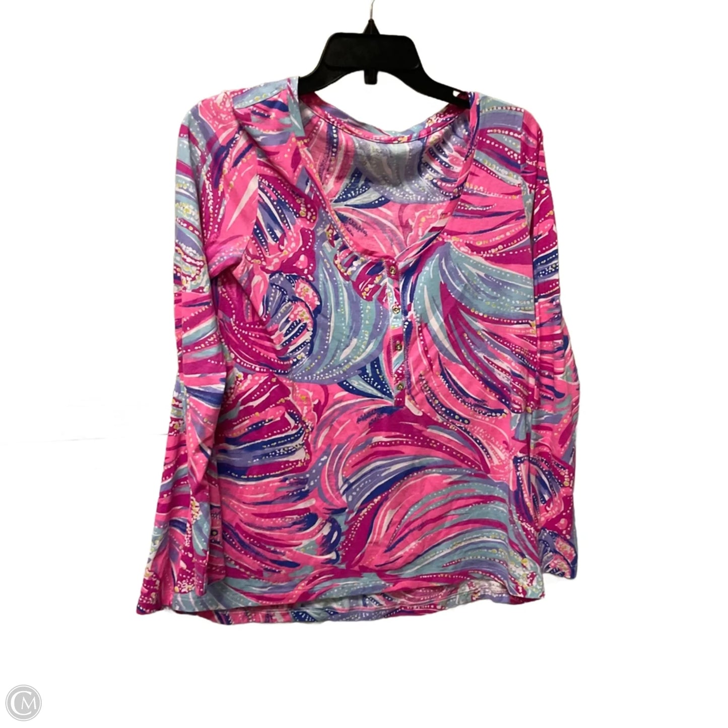 Top Long Sleeve Designer By Lilly Pulitzer In Pink, Size: M