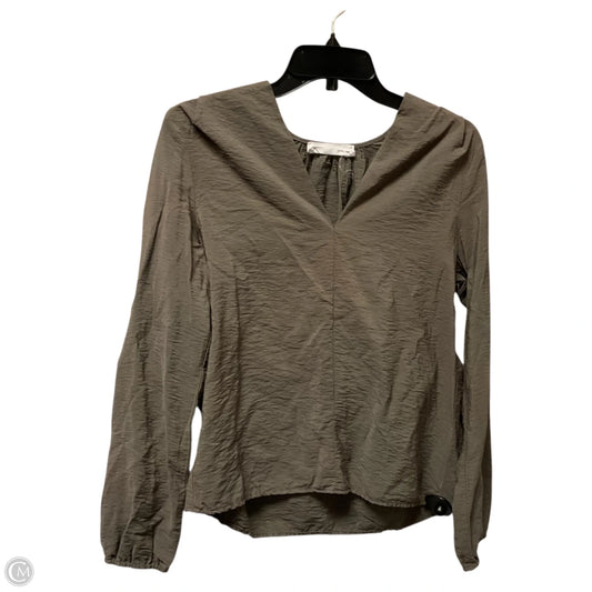 Top Long Sleeve By Self Contrast In Green, Size: S