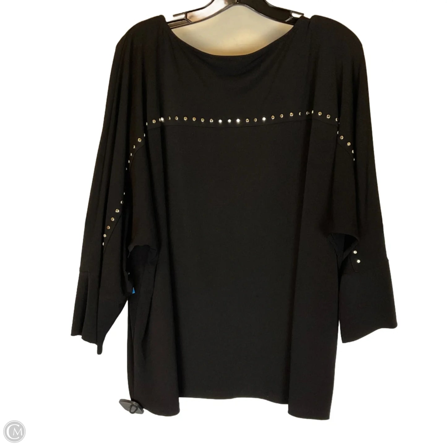 Top Long Sleeve By Calvin Klein In Black, Size: 2x