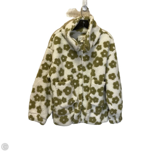 Jacket Faux Fur & Sherpa By Hyfve In Green & White, Size: S