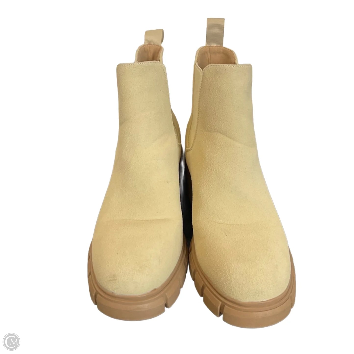 Boots Ankle Heels By Clothes Mentor In Beige, Size: 9