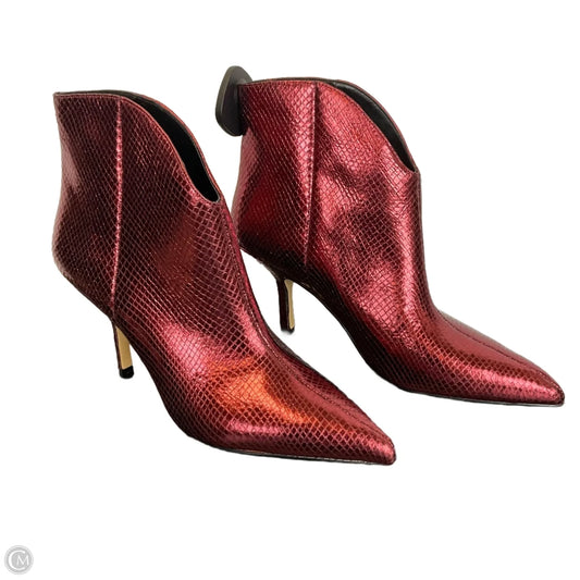 Boots Ankle Heels By Marc Fisher In Red, Size: 9
