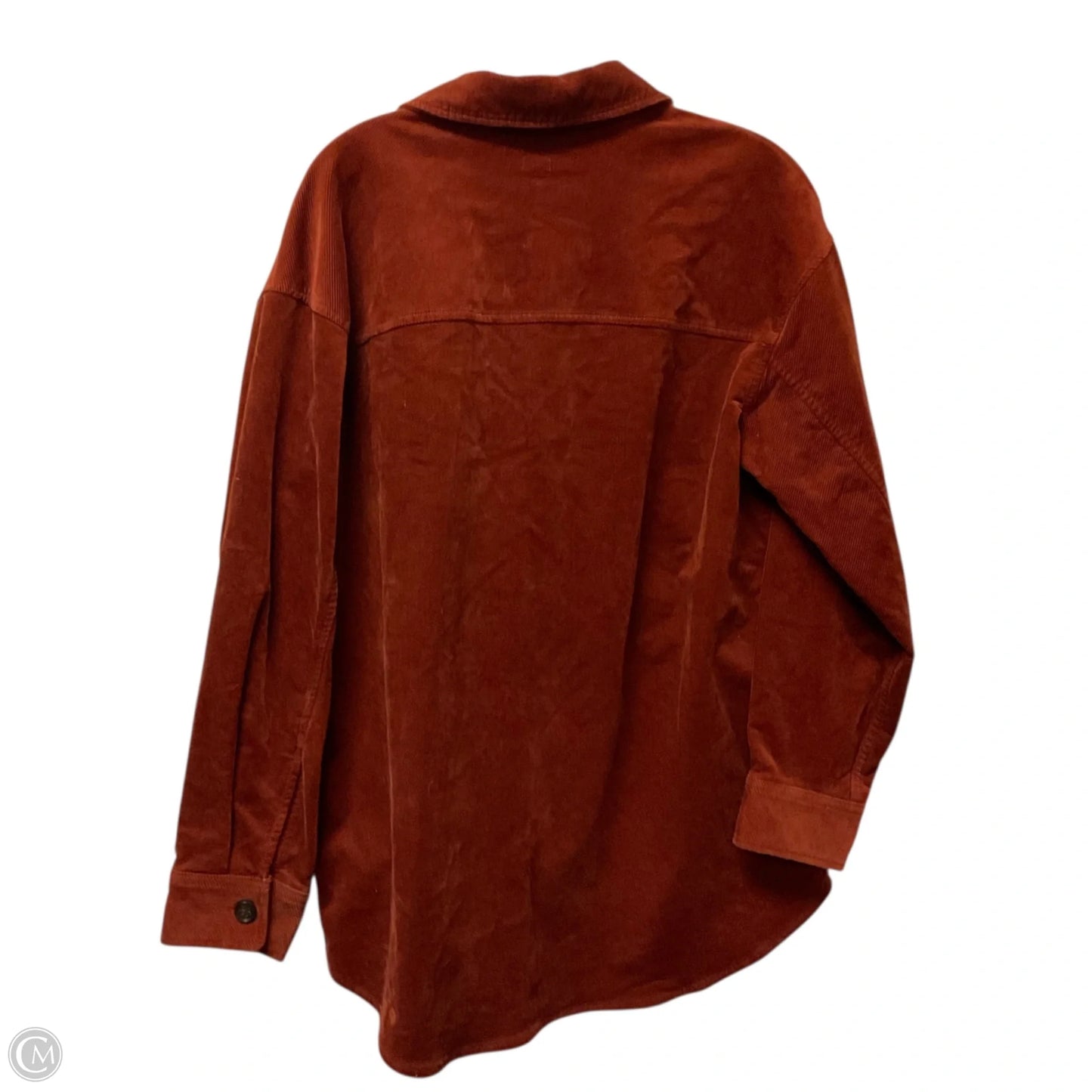 Jacket Shirt By Madewell In Orange, Size: S