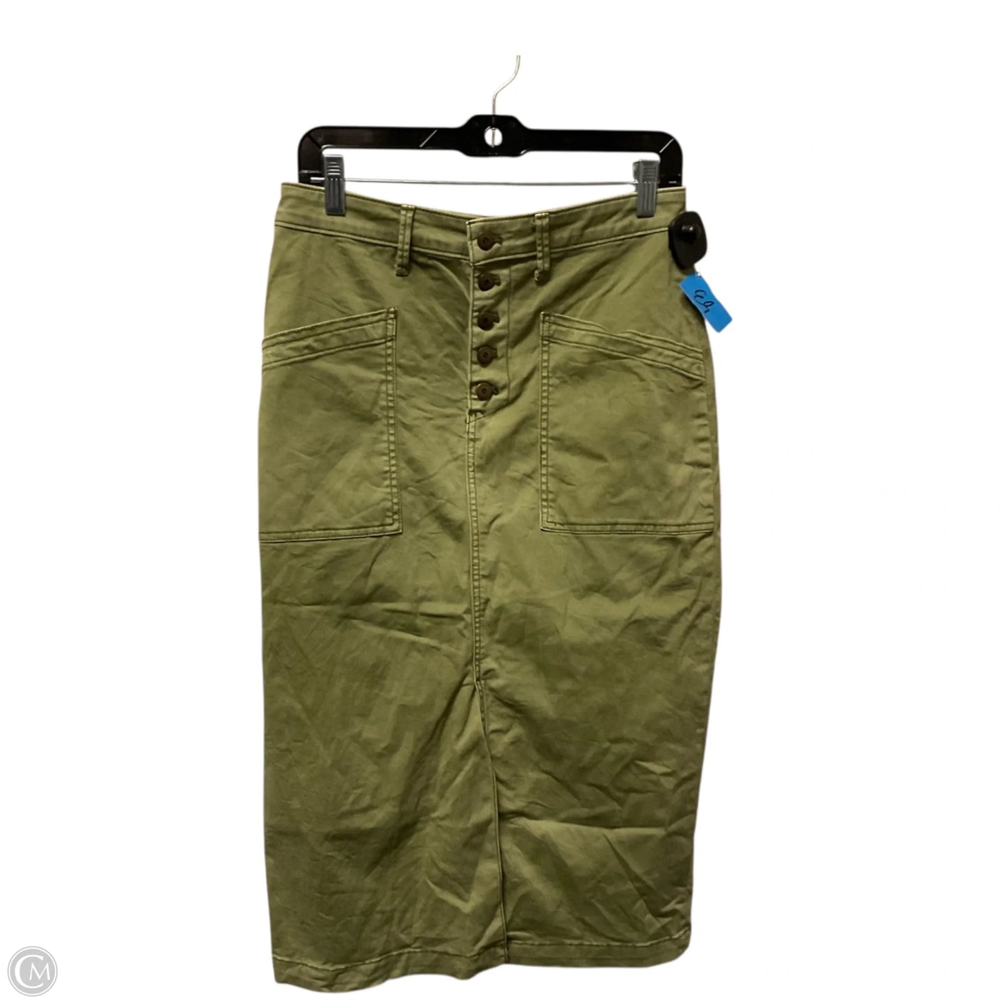 Skirt Maxi By Anthropologie In Green Denim, Size: 6