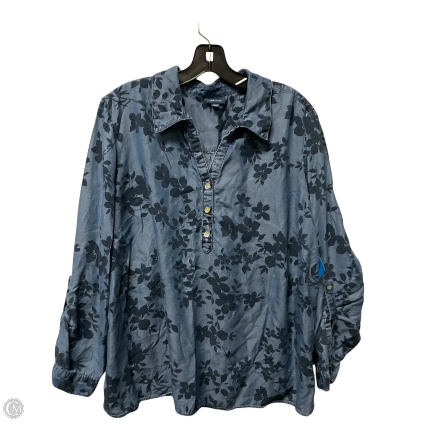 Top Long Sleeve By J. Jill In Blue, Size: Xl