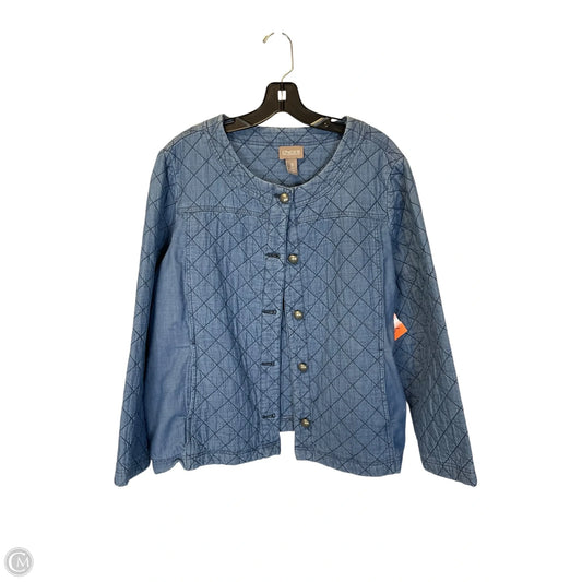 Jacket Other By Chicos In Blue, Size: Xl
