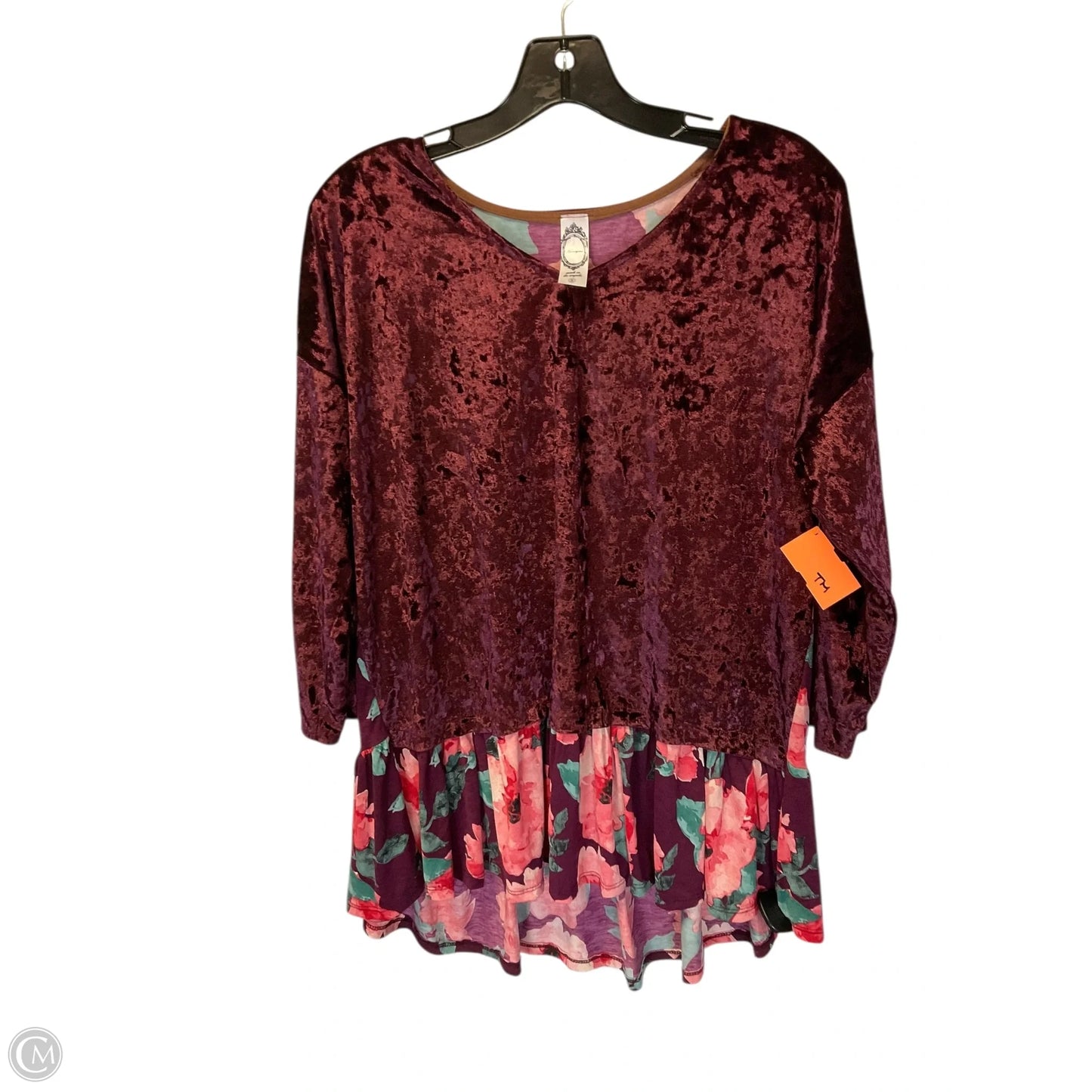 Top Long Sleeve By Honeyme In Red, Size: S