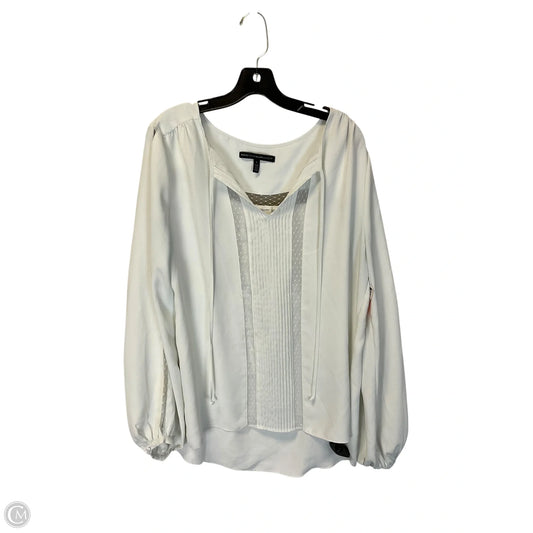 Top Long Sleeve By White House Black Market In White, Size: L