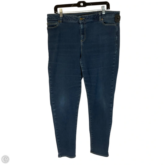 Jeans Skinny By Michael By Michael Kors In Blue Denim, Size: 16
