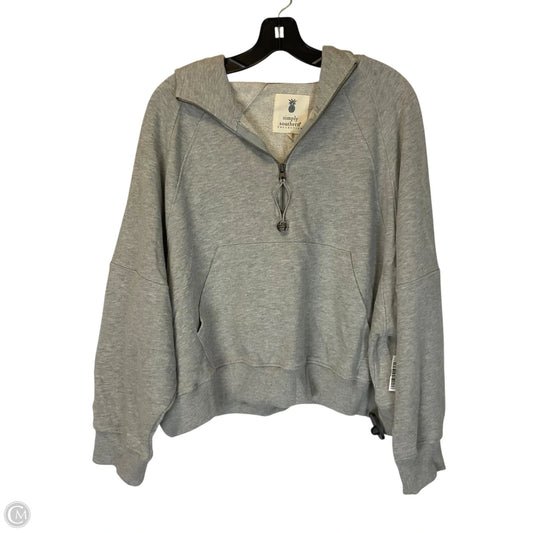 Sweatshirt Hoodie By Simply Southern In Grey, Size: Xl