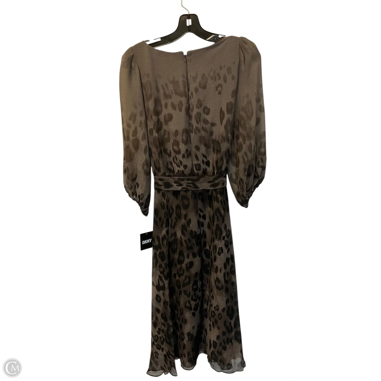 Dress Casual Midi By Dkny In Brown, Size: 10