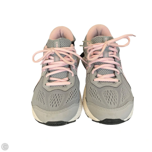 Shoes Athletic By Asics In Grey & Pink, Size: 9