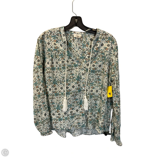 Top Long Sleeve By Elan In Floral Print, Size: M