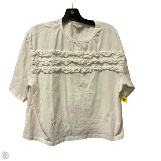 Top Short Sleeve By Easel In White, Size: S
