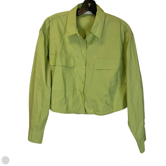 Top Long Sleeve By Rebecca Taylor In Green, Size: L