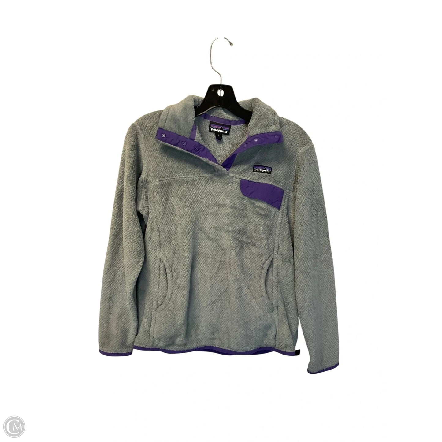 Jacket Fleece By Patagonia In Grey, Size: M