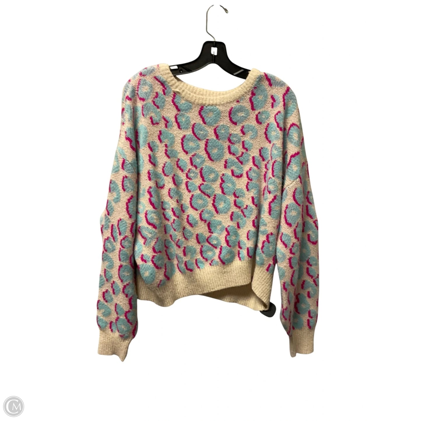 Sweater By Peach Love Cream California In Animal Print, Size: L