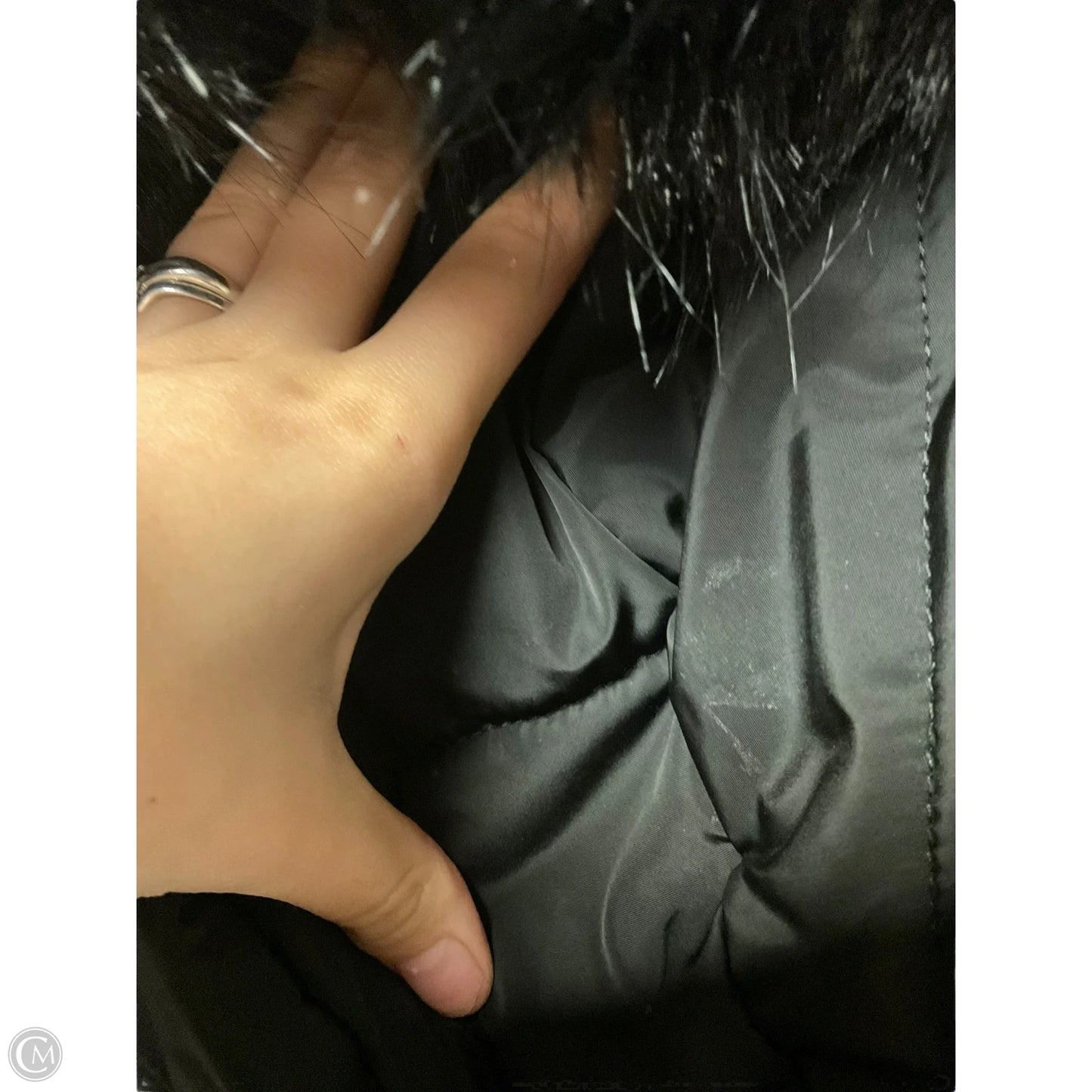 Jacket Puffer & Quilted By Calvin Klein In Black, Size: M