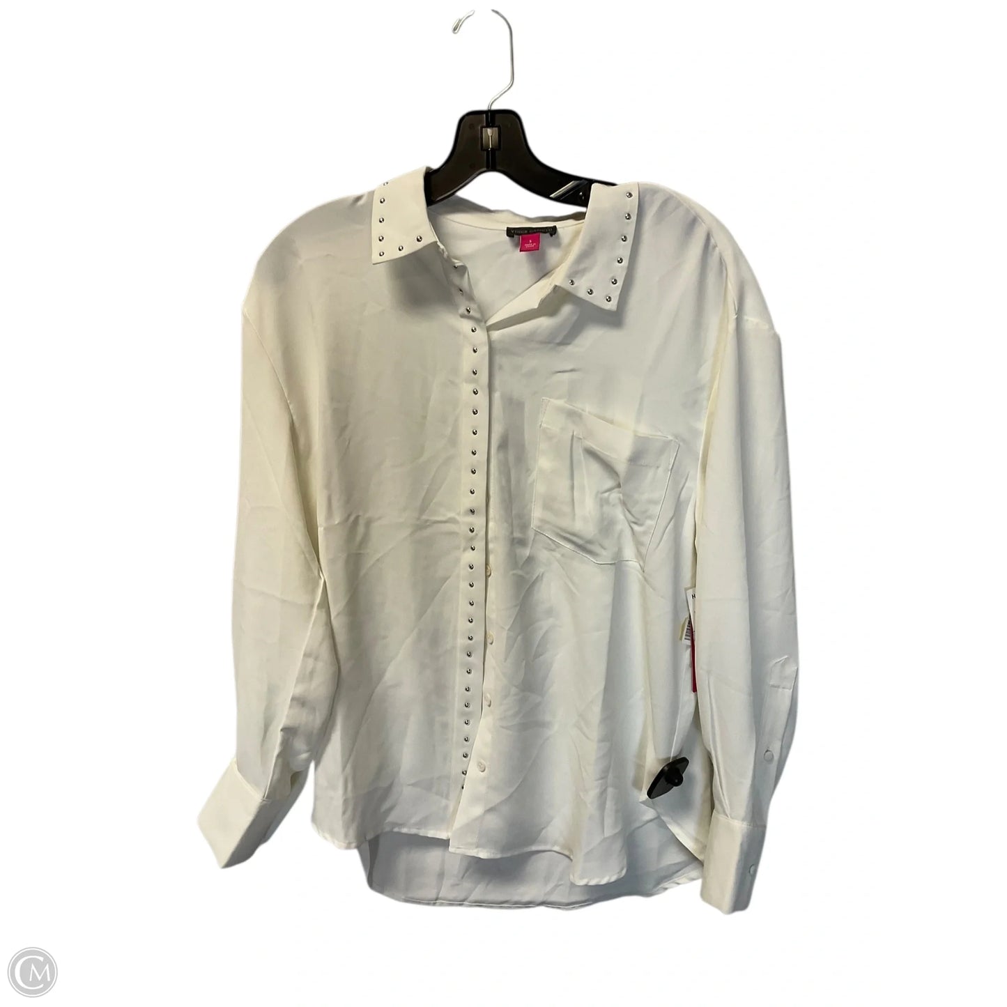 Top Long Sleeve By Vince Camuto In Cream, Size: S