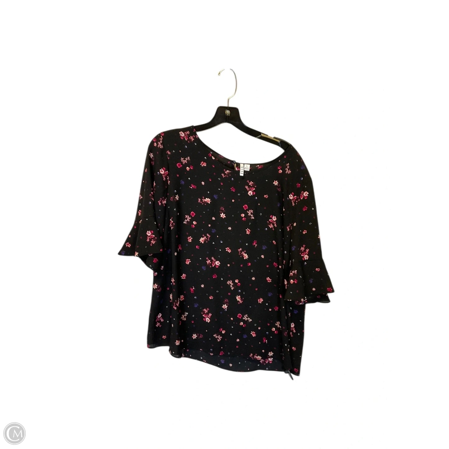 Top Short Sleeve By Elle In Black, Size: Xl