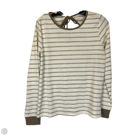 Top Long Sleeve By Staccato In Brown & White, Size: S