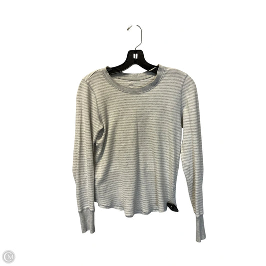 Top Long Sleeve By Aerie In Striped Pattern, Size: S