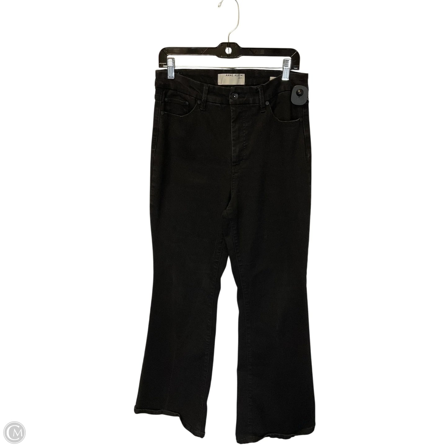 Jeans Flared By Anne Klein In Black Denim, Size: 10