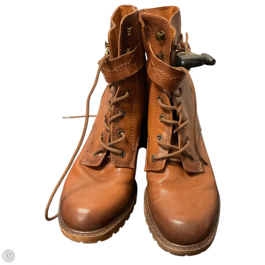 Boots Ankle Heels By Zodiac In Brown, Size: 8.5