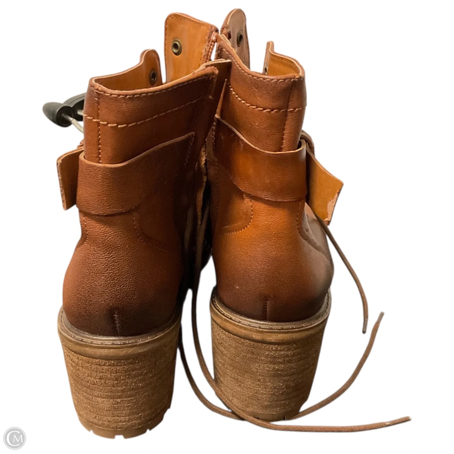 Boots Ankle Heels By Zodiac In Brown, Size: 8.5