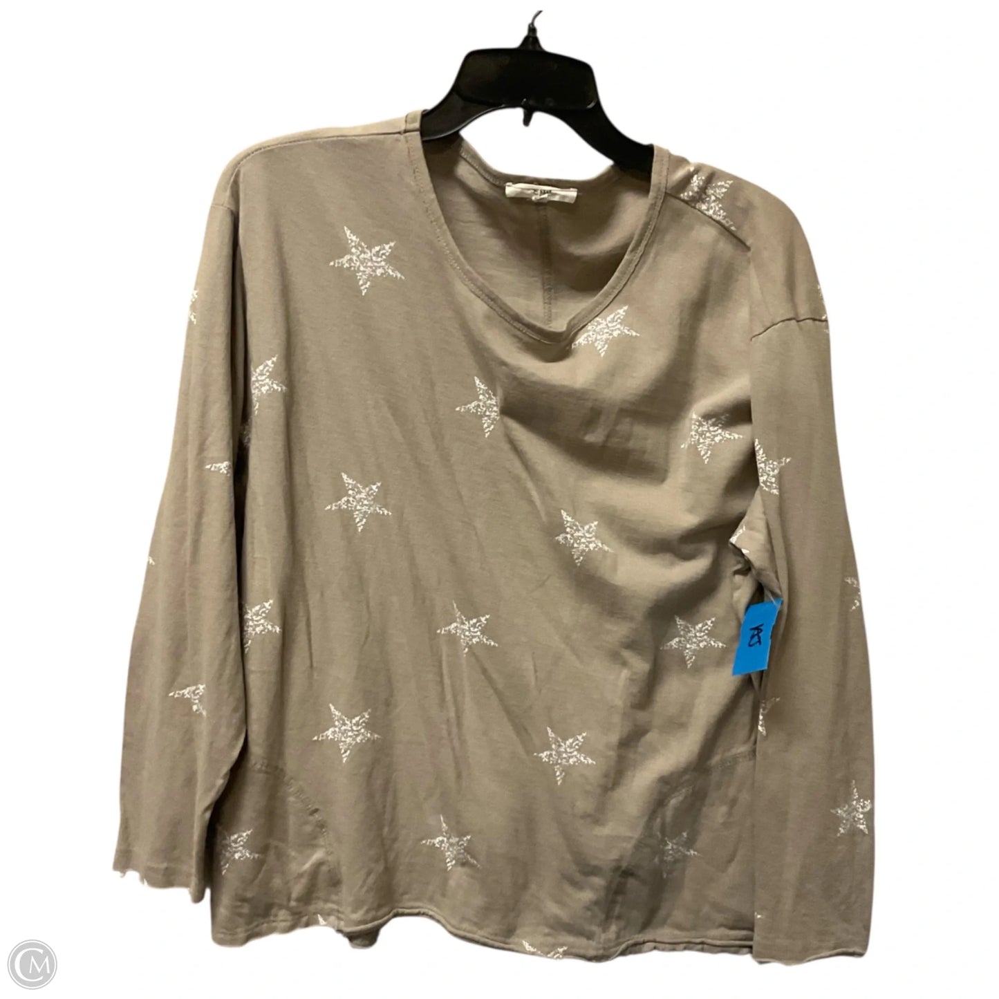 Top Long Sleeve By Easel In Beige, Size: S
