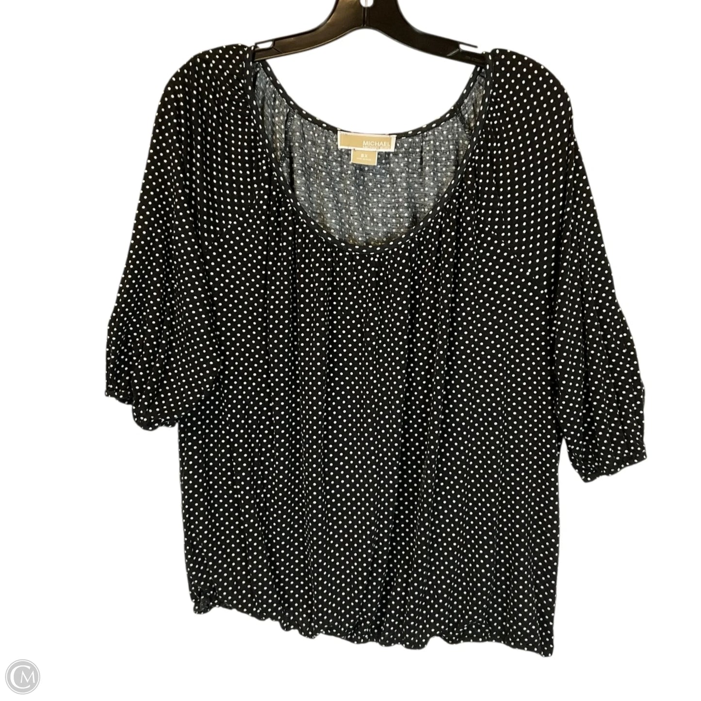 Top 3/4 Sleeve By Michael By Michael Kors In Black, Size: 2x
