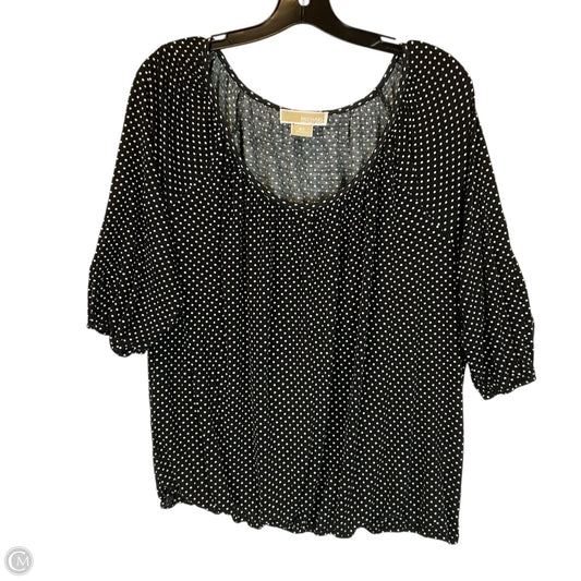 Top 3/4 Sleeve By Michael By Michael Kors In Black, Size: 2x
