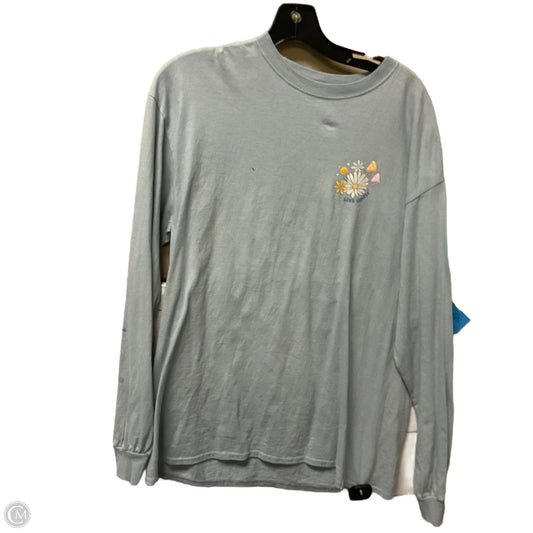 Top Long Sleeve By Simply Southern In Blue, Size: L