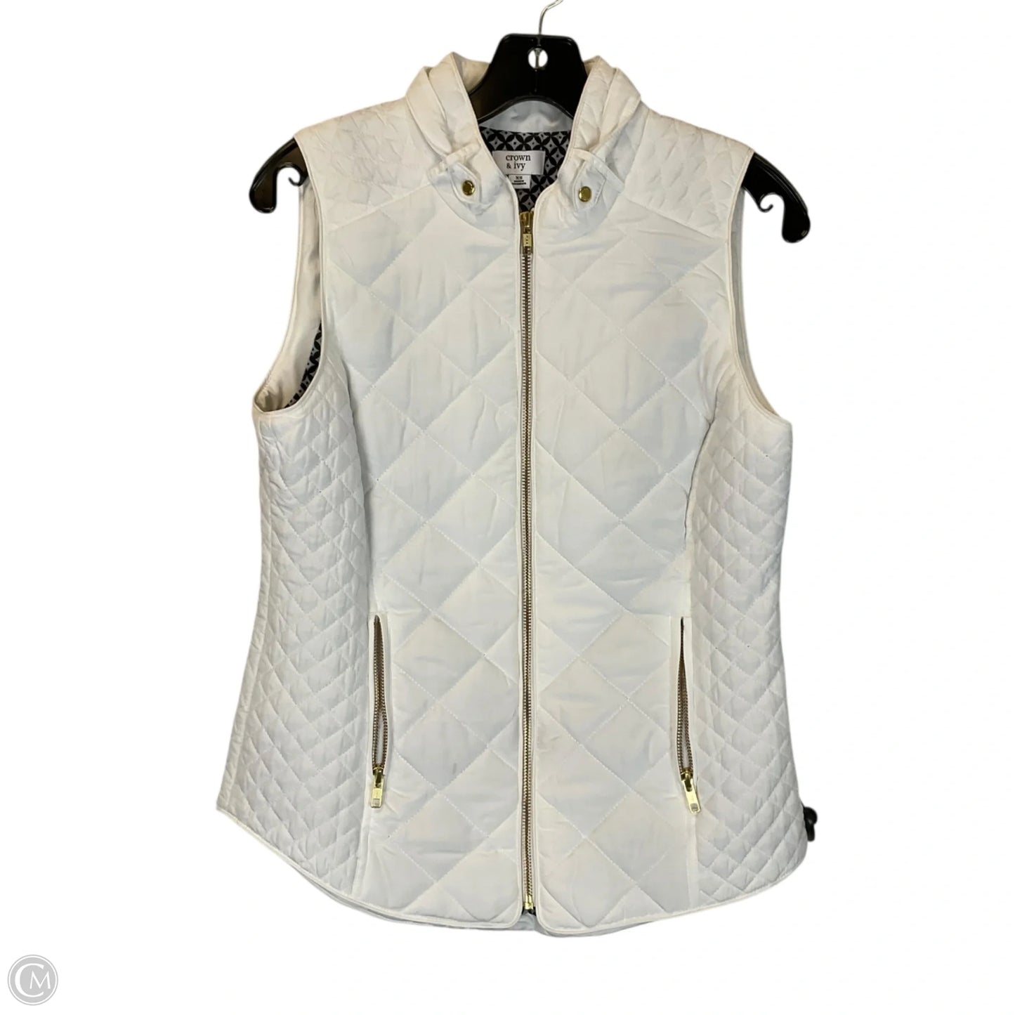 Vest Puffer & Quilted By Crown And Ivy In White, Size: Xs