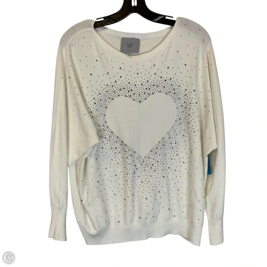 Top Long Sleeve By Clothes Mentor In White, Size: Xl