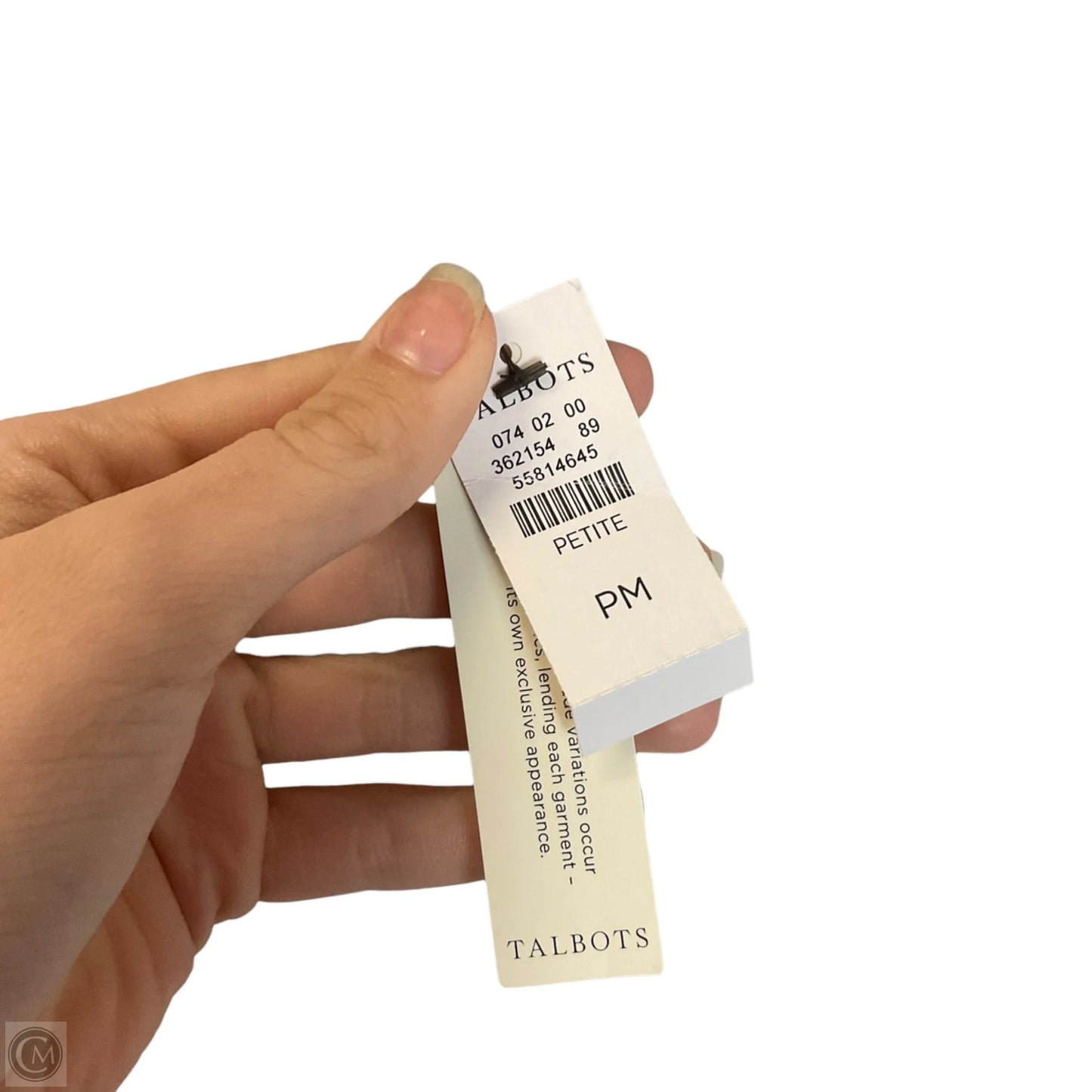 Jacket Fleece By Talbots In Black & Cream, Size: M PETITE