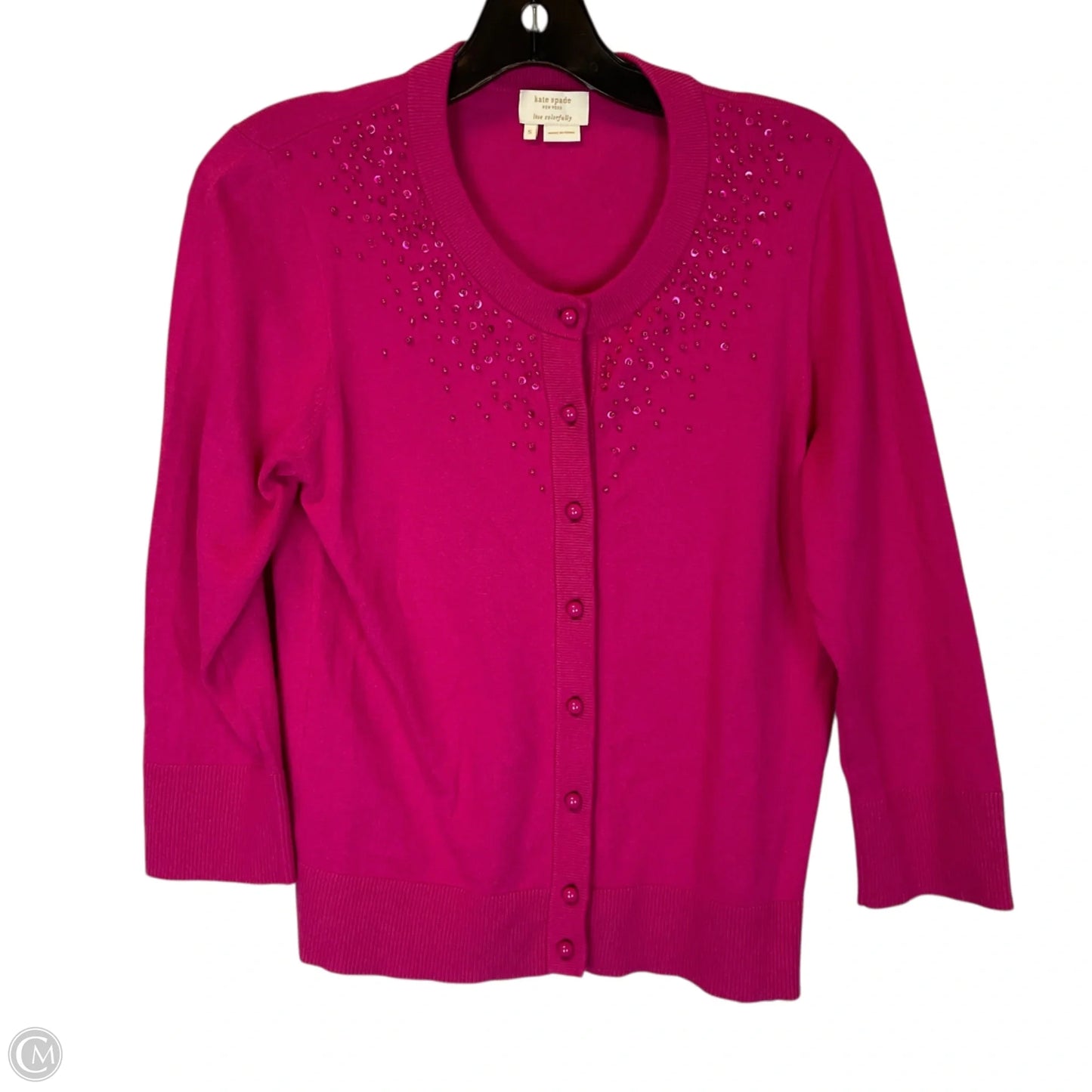 Cardigan Designer By Kate Spade In Pink, Size: S