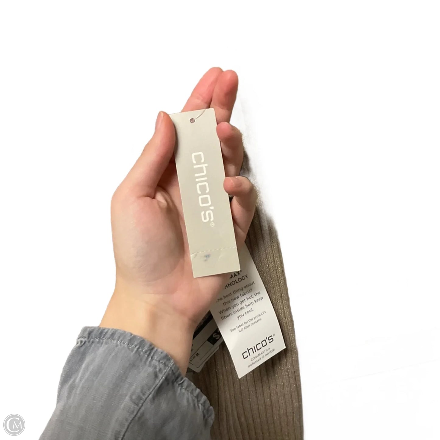 Top Long Sleeve By Chicos In Beige, Size: M