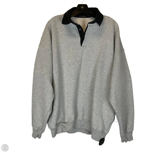Sweatshirt Collar By Brandy Melville In Grey, Size: Xl