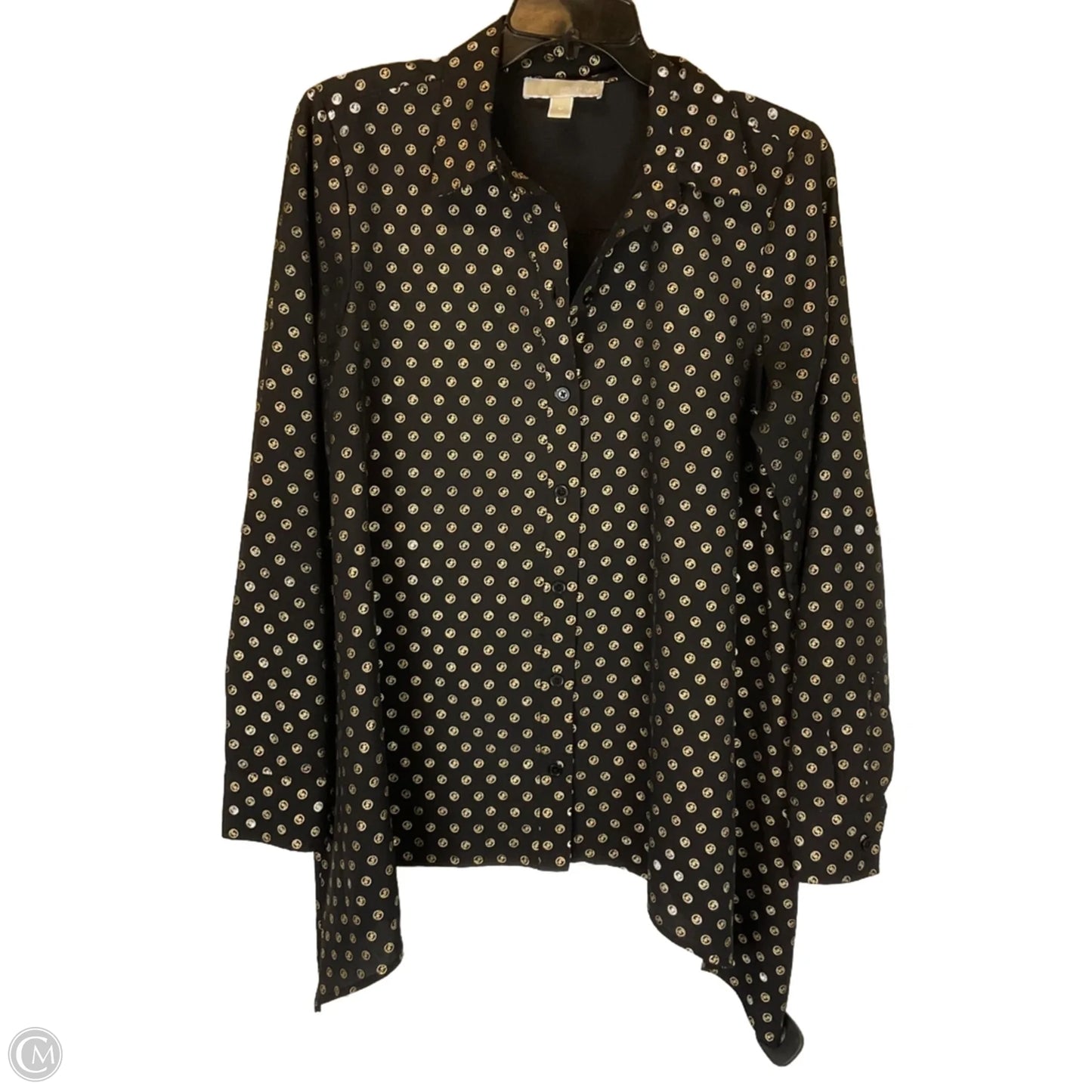 Top Long Sleeve By Michael By Michael Kors In Black, Size: M