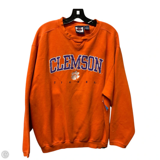 Sweatshirt Crewneck By Clothes Mentor In Orange, Size: L