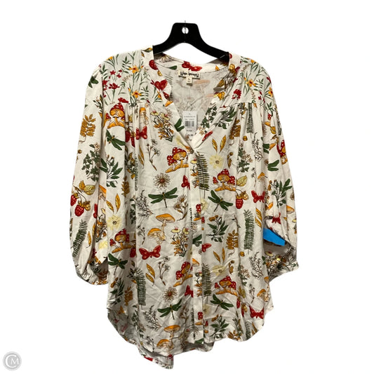 Top Long Sleeve By Clothes Mentor In White, Size: Xl