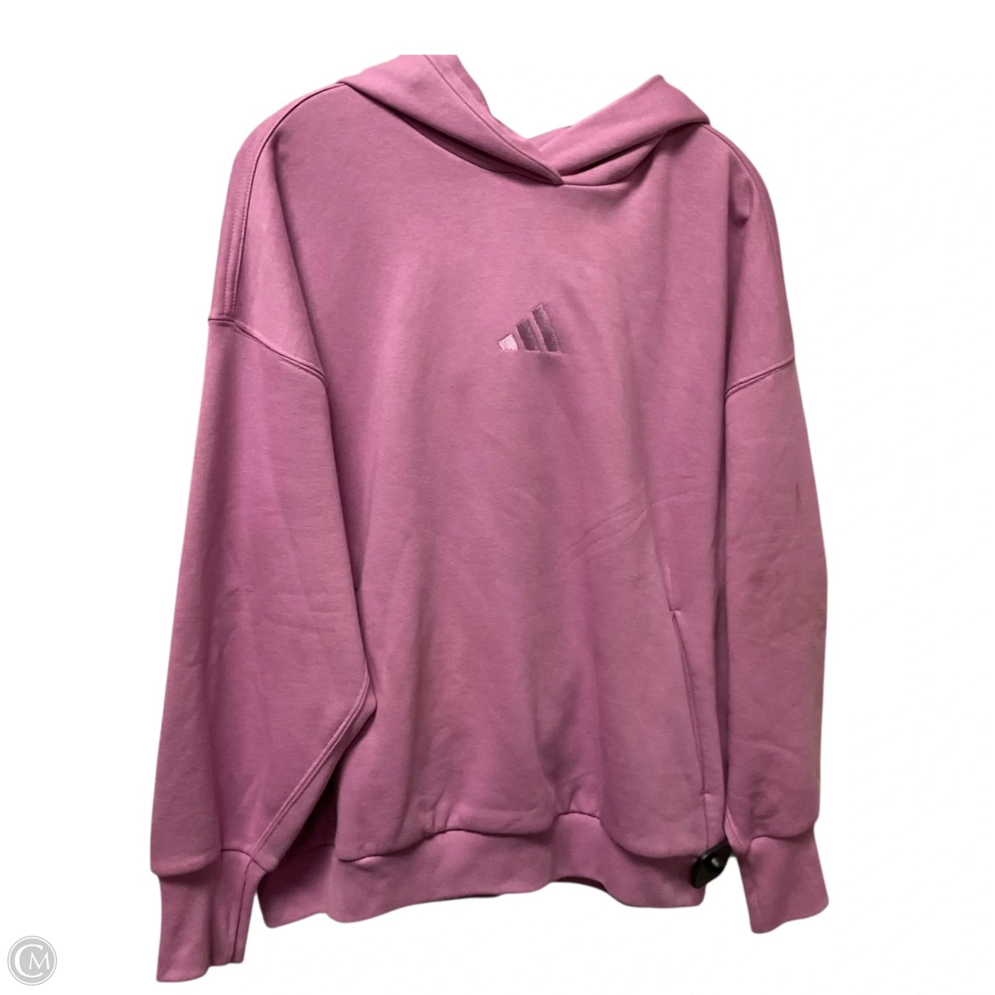 Sweatshirt Hoodie By Adidas In Purple, Size: L