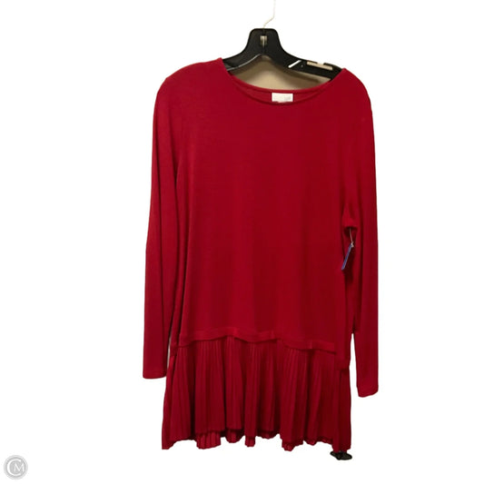Top Long Sleeve By J. Jill In Red, Size: L