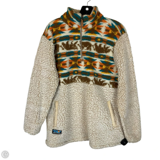 Jacket Fleece By Simply Southern In Cream, Size: L