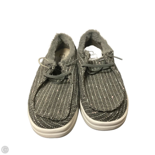 Shoes Flats By Hey Dude In Grey, Size: 11
