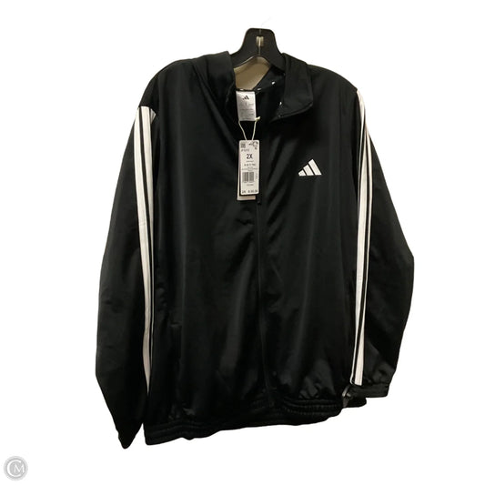 Athletic Jacket By Adidas In Black, Size: 2x