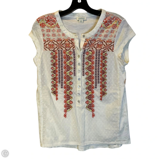 Top Short Sleeve By Sundance In Cream, Size: Xs