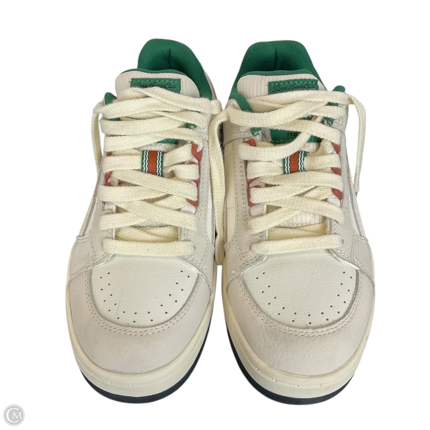 Shoes Athletic By Puma In Cream & Green, Size: 5